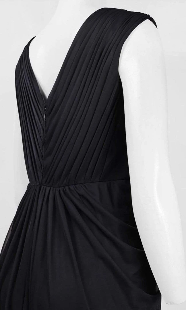 Adrianna Papell - 08G905560 Ruched Bateau Embellished Long Dress - 1 Pc INK In Size 12 Available 7 Adrianna Papell - 08G905560 Ruched Bateau Embellished Long Dress - 1 Pc INK In Size 12 Available