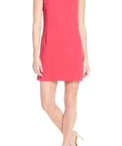 Adrianna Papell - 11247300 Sleeveless Zipper Back Solid Crepe Dress