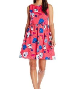 Cocktail Dresses Adrianna Papell - 11252420 Floral Printed Bateau A-line Dress