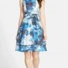 Cocktail Dresses Adrianna Papell - 12242570 Cloud Print Bateau Cocktail Dress