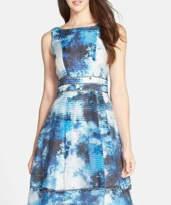 Cocktail Dresses Adrianna Papell - 12242570 Cloud Print Bateau Cocktail Dress 9 Cocktail Dresses Adrianna Papell - 12242570 Cloud Print Bateau Cocktail Dress