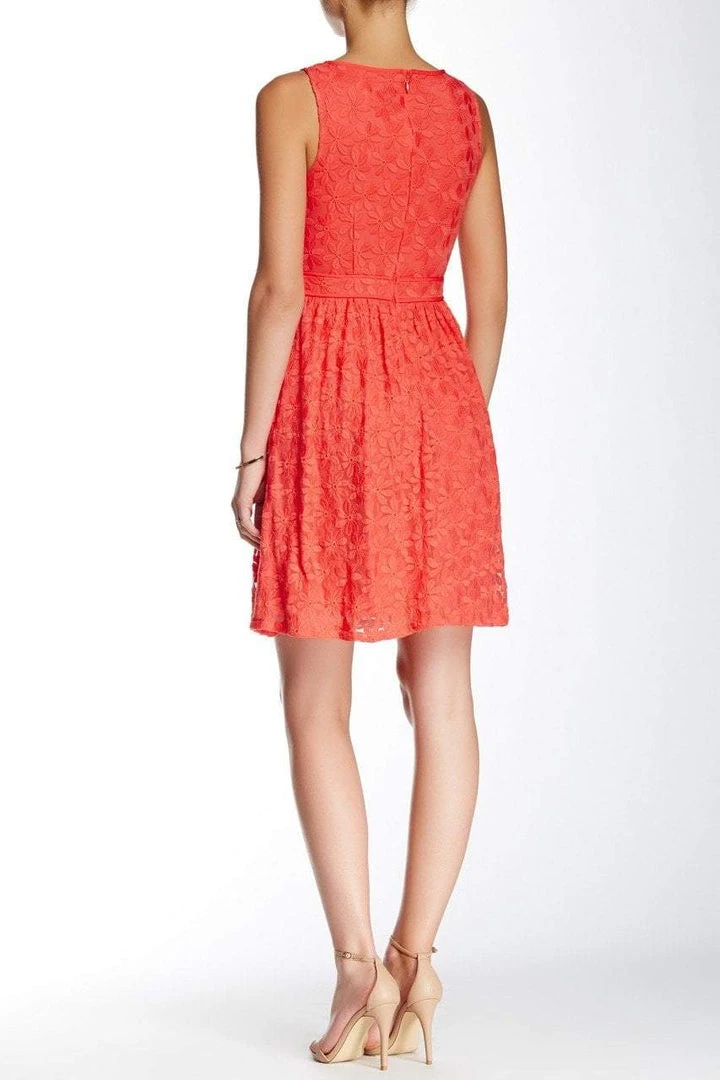 Adrianna Papell - 12245720 Sleeveless Split Lace Dress Homecoming Dresses 6 Adrianna Papell - 12245720 Sleeveless Split Lace Dress Homecoming Dresses