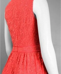 Adrianna Papell - 12245720 Sleeveless Split Lace Dress Homecoming Dresses