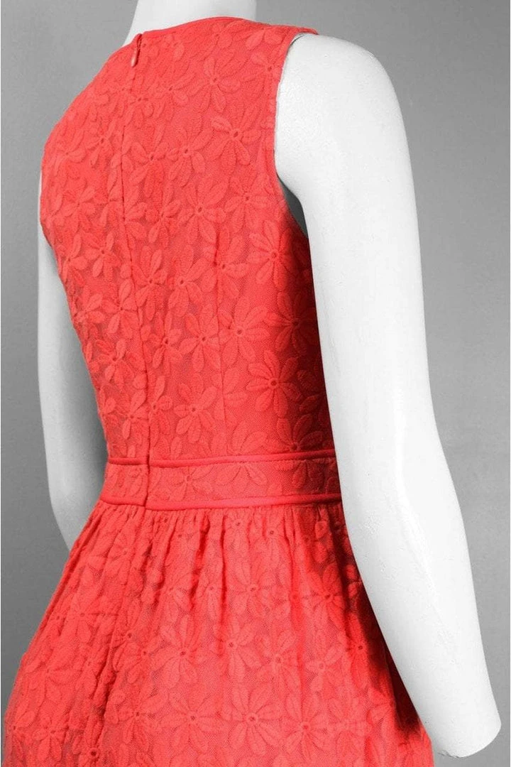 Adrianna Papell - 12245720 Sleeveless Split Lace Dress Homecoming Dresses 4 Adrianna Papell - 12245720 Sleeveless Split Lace Dress Homecoming Dresses