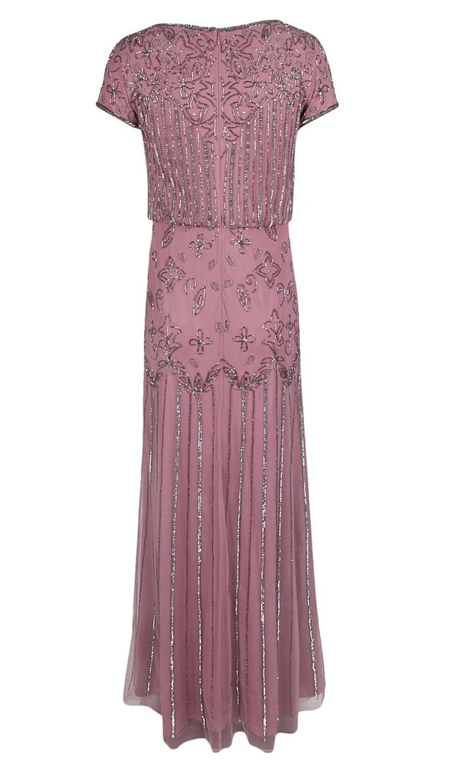 Adrianna Papell - 191906600 Embellished Mesh Blouson Evening Dress Formal Gowns 7 Adrianna Papell - 191906600 Embellished Mesh Blouson Evening Dress Formal Gowns