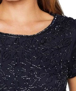 Adrianna Papell - 191906600 Embellished Mesh Blouson Evening Dress Formal Gowns 10 Adrianna Papell - 191906600 Embellished Mesh Blouson Evening Dress Formal Gowns