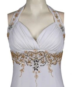 Adrianna Papell - 231M11860 Metallic Beaded Jersey Gown Formal Gowns