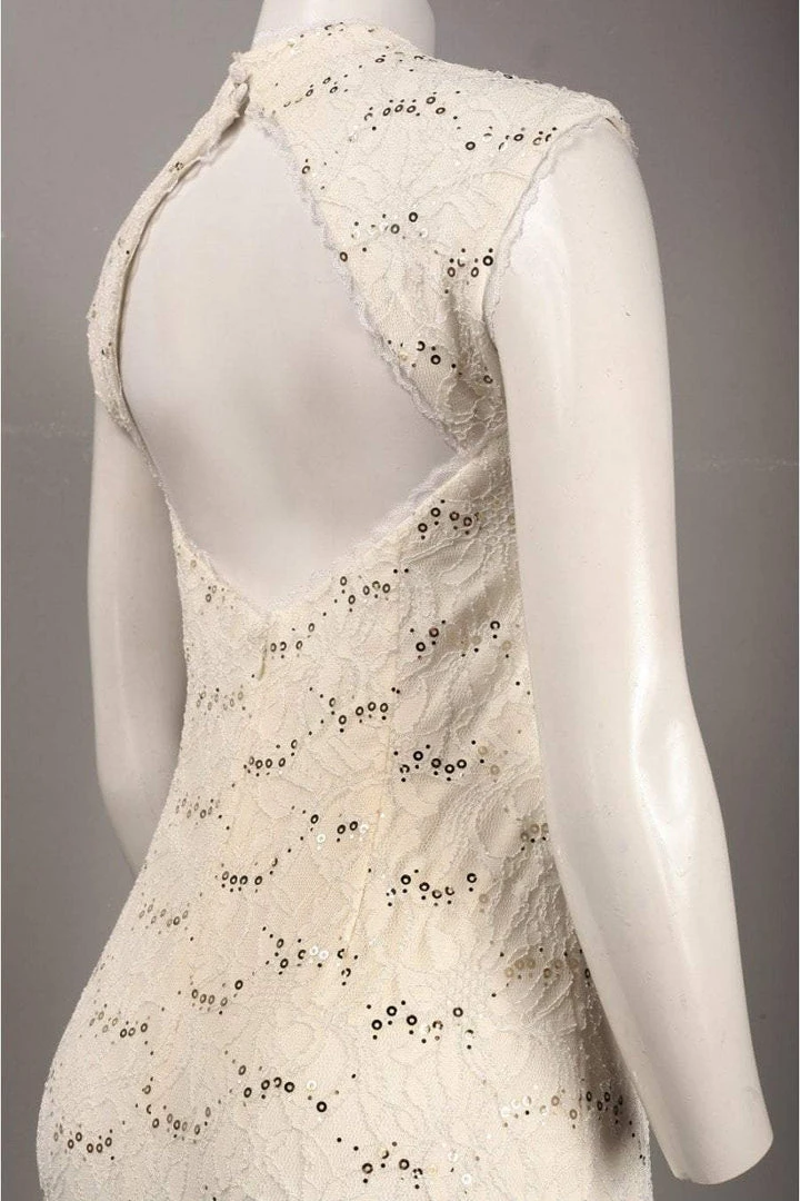 Formal Gowns Adrianna Papell - 231M44950 Cap Sleeve Sequined Lace Gown 5 Formal Gowns Adrianna Papell - 231M44950 Cap Sleeve Sequined Lace Gown