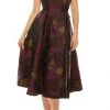 Adrianna Papell - 41887910 Floral Straight Tea Length Dress Cocktail Dresses