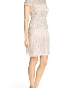 Cocktail Dresses Adrianna Papell - 41926810 Cap Sleeve Rivulet Beaded Sheath Dress 15 Cocktail Dresses Adrianna Papell - 41926810 Cap Sleeve Rivulet Beaded Sheath Dress