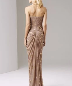 Adrianna Papell - 91869580 Bead Embellished Sweetheart Chiffon Dress Formal Gowns