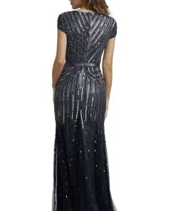 Formal Gowns Adrianna Papell - 92868950 Cap Sleeve Sequined Mesh A-Line Gown 10 Formal Gowns Adrianna Papell - 92868950 Cap Sleeve Sequined Mesh A-Line Gown