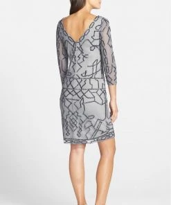 Adrianna Papell - Abstract Motif Sheath Dress 41911010 Cocktail Dresses