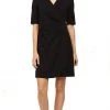 Adrianna Papell - AP1D100146 V-Neck Short Sleeve Dress 1 Adrianna Papell - AP1D100146 V-Neck Short Sleeve Dress