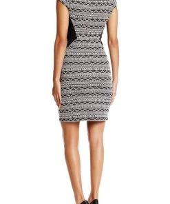Cocktail Dresses Adrianna Papell - AP1D100324 Origami Knit Sheath Dress