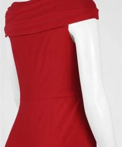 Adrianna Papell - AP1D100363 Off-Shoulder Jersey Sheath Dress