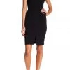 Cocktail Dresses Adrianna Papell - AP1D100506 Sleeveless Bateau Crepe Dress