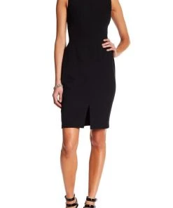 Cocktail Dresses Adrianna Papell - AP1D100506 Sleeveless Bateau Crepe Dress