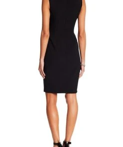 Cocktail Dresses Adrianna Papell - AP1D100506 Sleeveless Bateau Crepe Dress