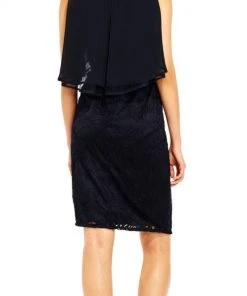 Adrianna Papell - AP1D100739 Flutter Paneled Cape Chiffon Dress Cocktail Dresses