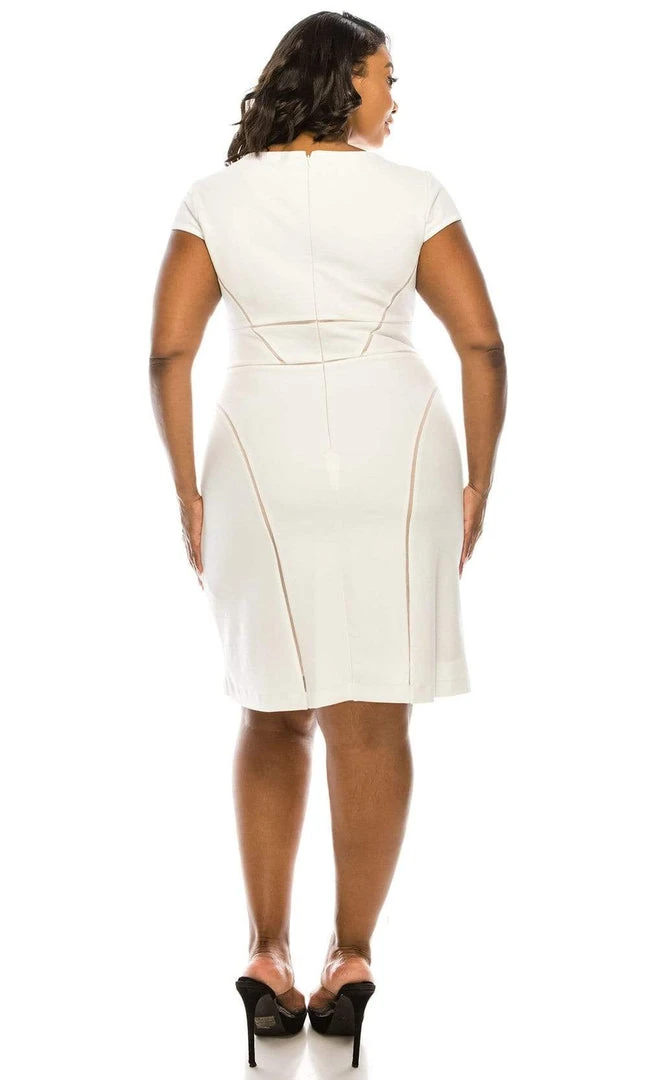 Adrianna Papell - AP1D100745 Modified V-Neck Sheath Dress 4 Adrianna Papell - AP1D100745 Modified V-Neck Sheath Dress