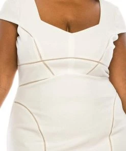 Adrianna Papell - AP1D100745 Modified V-Neck Sheath Dress 10 Adrianna Papell - AP1D100745 Modified V-Neck Sheath Dress