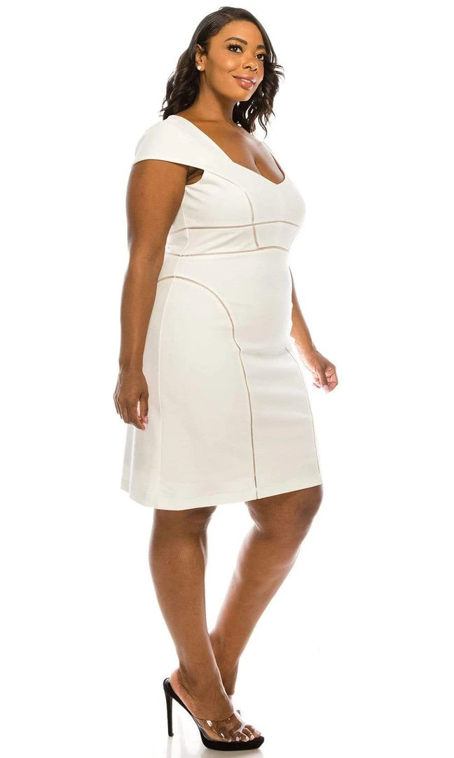 Adrianna Papell - AP1D100745 Modified V-Neck Sheath Dress 5 Adrianna Papell - AP1D100745 Modified V-Neck Sheath Dress