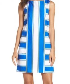 Adrianna Papell - AP1D100963 Stripe Print Cotton Dress