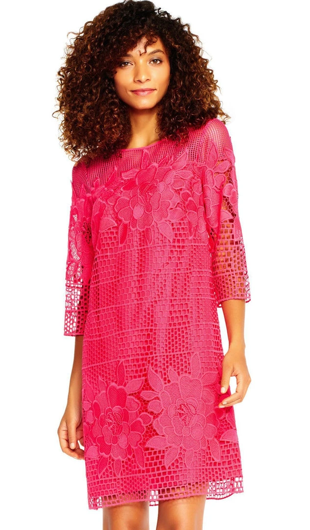 Cocktail Dresses Adrianna Papell - AP1D101153 Floral Embroidered Short Sheath Dress 5 Cocktail Dresses Adrianna Papell - AP1D101153 Floral Embroidered Short Sheath Dress