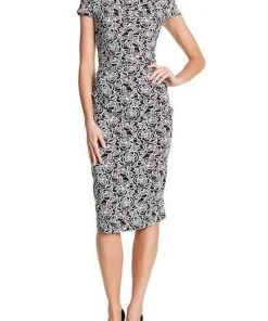 Adrianna Papell - AP1D101704 Floral Asymmetric Cocktail Dress Cocktail Dresses