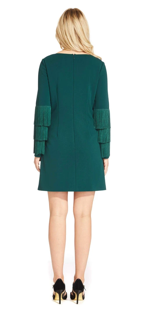 Adrianna Papell - AP1D102864 Long Sleeves Fringe Cocktail Dress 4 Adrianna Papell - AP1D102864 Long Sleeves Fringe Cocktail Dress