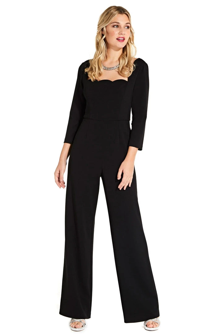 Adrianna Papell - AP1D102919 Scalloped Square Neck Jumpsuit 3 Adrianna Papell - AP1D102919 Scalloped Square Neck Jumpsuit
