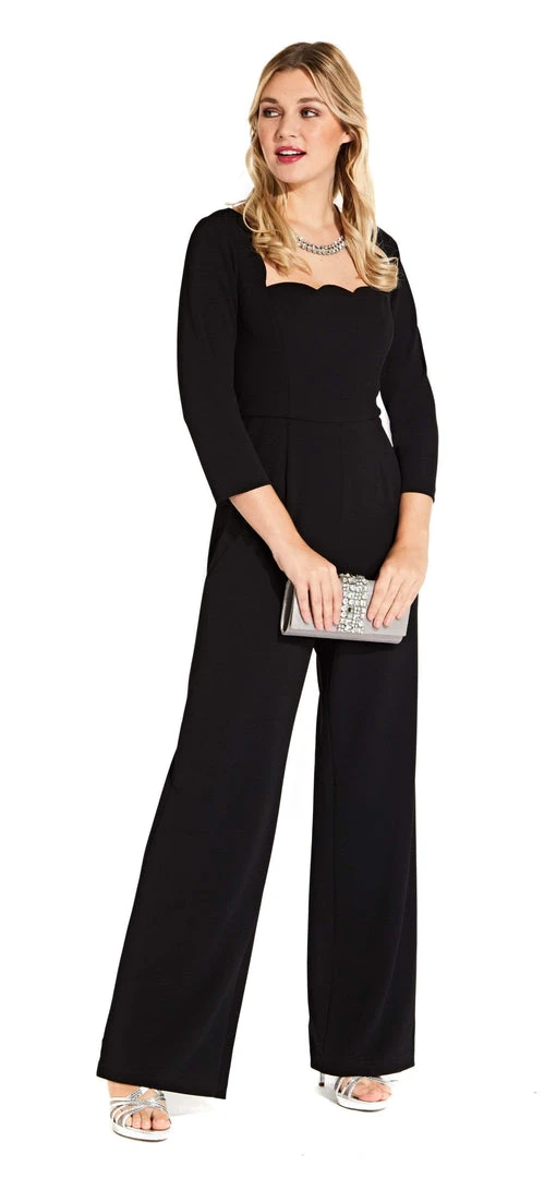 Adrianna Papell - AP1D102919 Scalloped Square Neck Jumpsuit 5 Adrianna Papell - AP1D102919 Scalloped Square Neck Jumpsuit