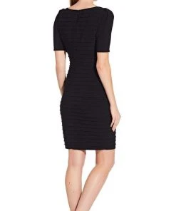 Cocktail Dresses Adrianna Papell - AP1D103507 Short Sleeve Ribbed Body Con Dress 6 Cocktail Dresses Adrianna Papell - AP1D103507 Short Sleeve Ribbed Body Con Dress