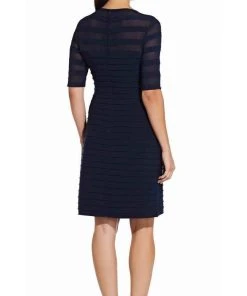 Cocktail Dresses Adrianna Papell - AP1D103882 Ribbed Fitted Cocktail Dress