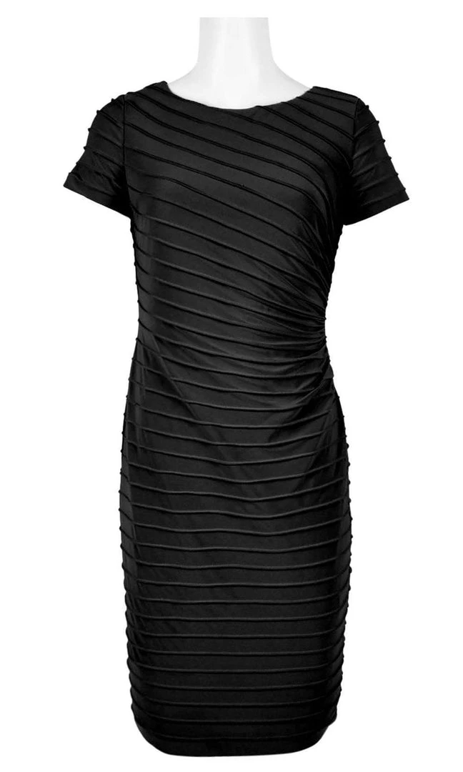 Adrianna Papell - AP1D103892 Jewel Neck Piping Detailed Dress Cocktail Dresses 9 Adrianna Papell - AP1D103892 Jewel Neck Piping Detailed Dress Cocktail Dresses