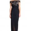 Adrianna Papell - AP1E200066 Off Shoulder Sequin Draped Evening Gown Formal Gowns
