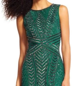 Cocktail Dresses Adrianna Papell - AP1E200188 Geometrically Sequined Dress 10 Cocktail Dresses Adrianna Papell - AP1E200188 Geometrically Sequined Dress