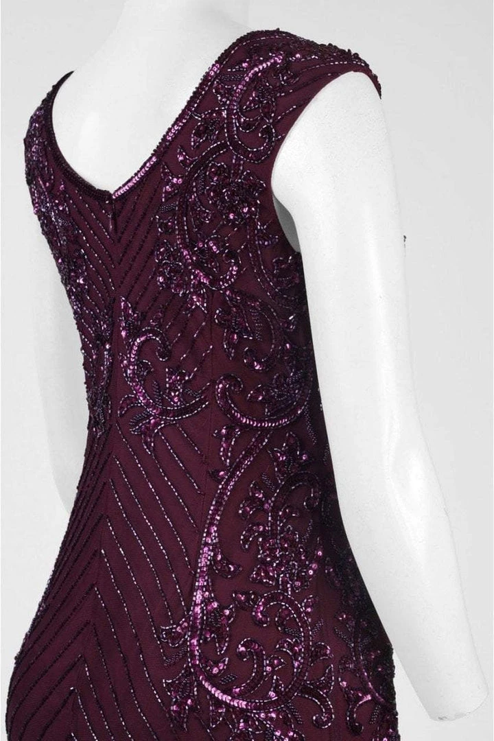 Adrianna Papell - AP1E200211 Sequined Keyhole Trumpet Gown 5 Adrianna Papell - AP1E200211 Sequined Keyhole Trumpet Gown