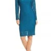 Adrianna Papell - AP1E200552 Long Sleeve Bodycon Lace Dress
