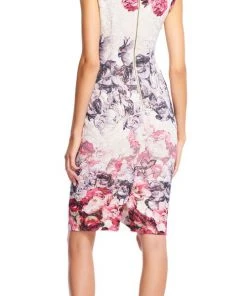 Adrianna Papell - AP1E200680 Sleeveless Floral Sheath Dress Cocktail Dresses