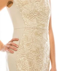 Adrianna Papell - AP1E200762 Embroidered Column Dress