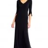 Adrianna Papell - AP1E201431 Embellished Long Sleeve Stretch Gown