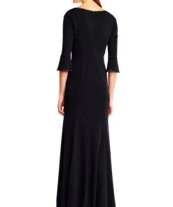 Adrianna Papell - AP1E201431 Embellished Long Sleeve Stretch Gown 8 Adrianna Papell - AP1E201431 Embellished Long Sleeve Stretch Gown