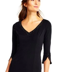 Adrianna Papell - AP1E201431 Embellished Long Sleeve Stretch Gown 7 Adrianna Papell - AP1E201431 Embellished Long Sleeve Stretch Gown