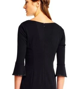 Adrianna Papell - AP1E201431 Embellished Long Sleeve Stretch Gown 9 Adrianna Papell - AP1E201431 Embellished Long Sleeve Stretch Gown