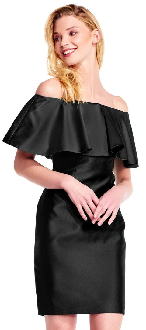 Cocktail Dresses Adrianna Papell - AP1E201683 Off-Shoulder Mikado Sheath Dress 7 Cocktail Dresses Adrianna Papell - AP1E201683 Off-Shoulder Mikado Sheath Dress