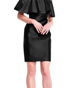 Cocktail Dresses Adrianna Papell - AP1E201683 Off-Shoulder Mikado Sheath Dress