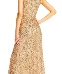 Adrianna Papell - AP1E201754 High Low Sequin Beaded Sleeveless Gown Formal Gowns