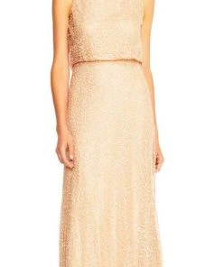 Adrianna Papell - AP1E201759 Sleeveless Popover Sequined Gown